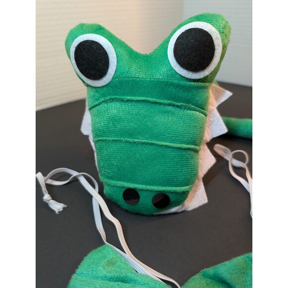 3d Alligator/Crocodile Green headband Bowtie Tail Bowtie Costume - Picture 2 of 5